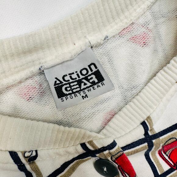 Vintage 1980’s Action Gear Button Front Golf Sweatshirt - Picture 4 of 8